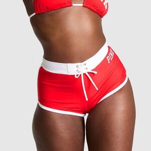 (M) Swim High-Waisted Bikini Shortie Bottom PINK Victoria's Secret